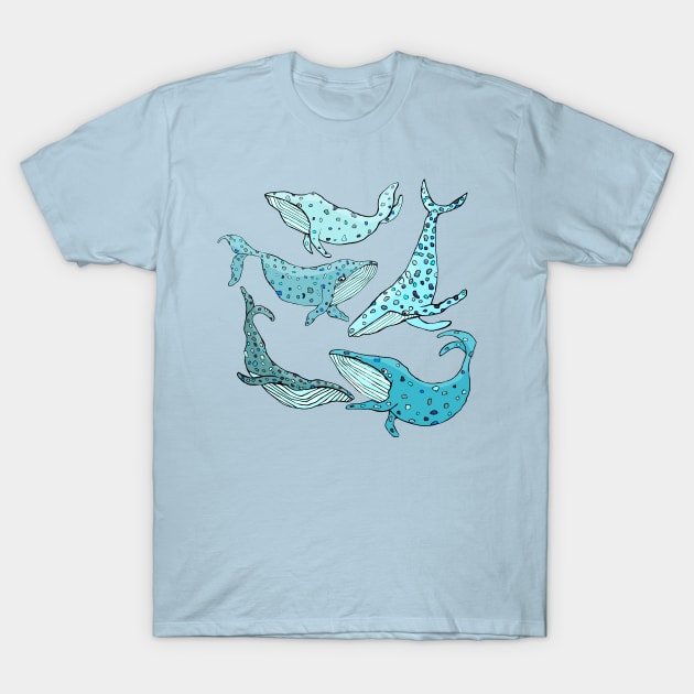 Blue Whales T-Shirt by msmart